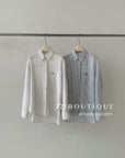 16a87 Embroidered striped silk shirt