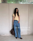 16q17 Basic straight-leg jeans