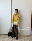 16a85 Cropped ruched-waist cotton shirt