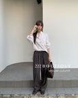 16a87 Embroidered striped silk shirt