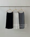 16v20 Silk midi skirt with elastic waistband