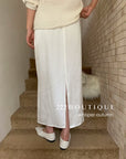 16v20 Silk midi skirt with elastic waistband