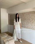 16v20 Silk midi skirt with elastic waistband