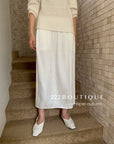 16v20 Silk midi skirt with elastic waistband