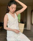 14v46 Sleeveless tiered dress