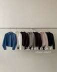 16a92 Cropped basic shirt in Korean textured cotton