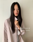 16a92 Cropped basic shirt in Korean textured cotton