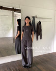 16a91 - 16q19 Cotton fleece set – jacket & straight-leg pants