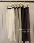 16a20 Tapered poly trousers with belt
