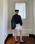 16a74 Cropped floral-hem cotton shirt