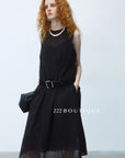 15v2 Sheer sleeveless midi dress – whisper tones