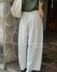 18q11 Wool carrot pants with elastic waist