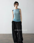 15a2 Side-cut cotton tank top – bold and breathable