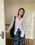 16a76 Long Mongtoghi ribbed cardigan