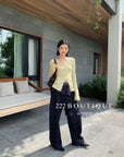 16a76 Long Mongtoghi ribbed cardigan