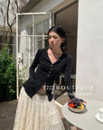 16a76 Long Mongtoghi ribbed cardigan
