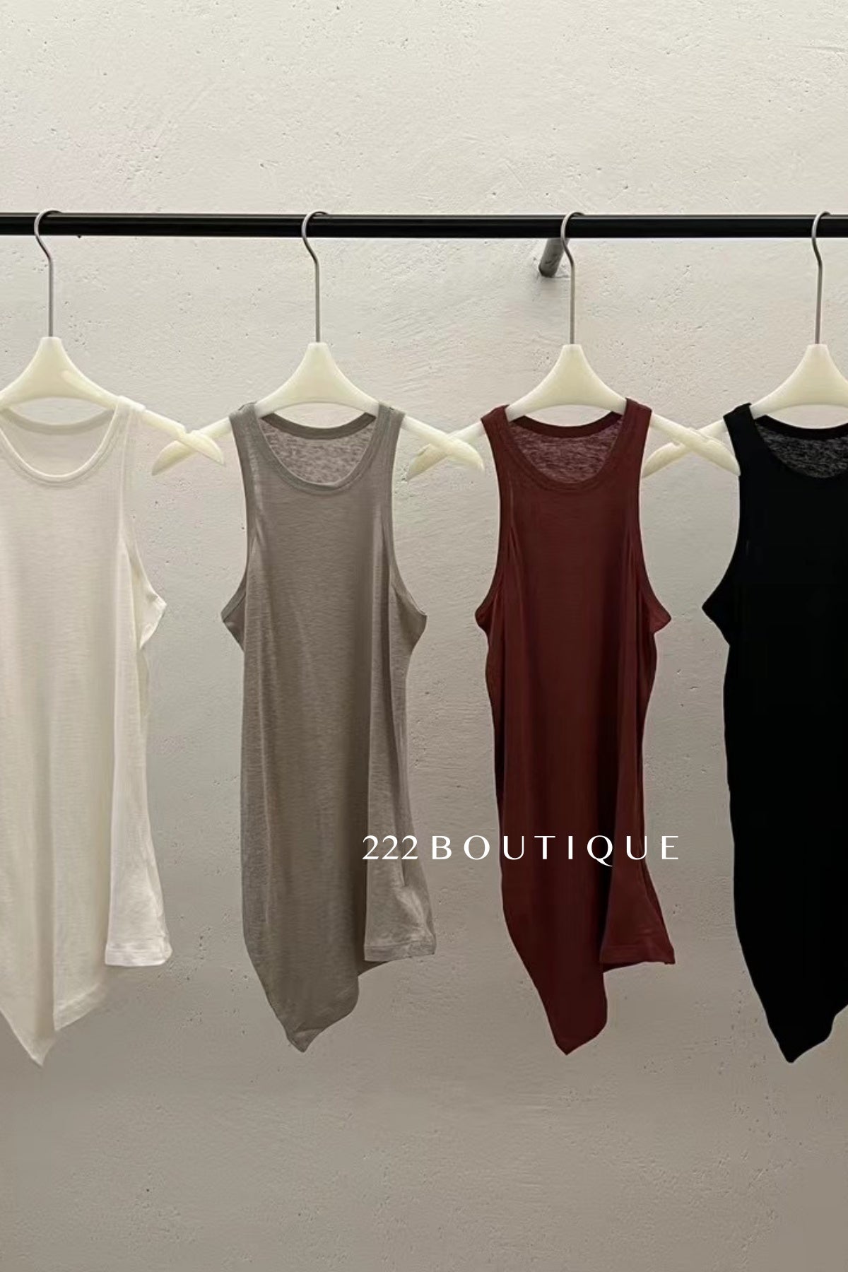 15a2 Side-cut cotton tank top – bold and breathable