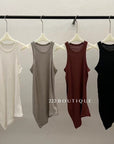 15a2 Side-cut cotton tank top – bold and breathable