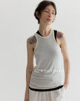 15a2 Side-cut cotton tank top – bold and breathable