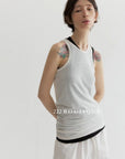 15a2 Side-cut cotton tank top – bold and breathable