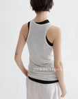 15a2 Side-cut cotton tank top – bold and breathable