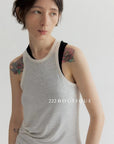 15a2 Side-cut cotton tank top – bold and breathable
