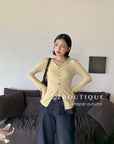 16a76 Long Mongtoghi ribbed cardigan