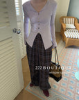 16a76 Long Mongtoghi ribbed cardigan