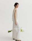 15v1 Draped-back maxi dress – fluid and refined