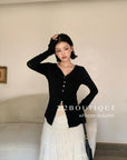 16a76 Long Mongtoghi ribbed cardigan