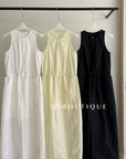 15v15 Drawstring waist midi dress – crisp and breathable