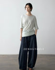 15q1 Textured wide-leg trousers – crisp and easygoing