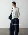 15q1 Textured wide-leg trousers – crisp and easygoing