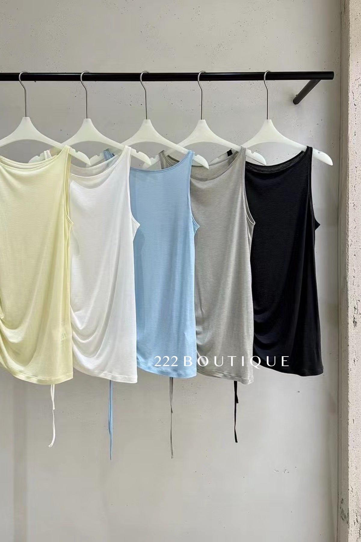 15a3 Side-drape sleeveless top – asymmetric and soft