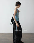 15a3 Side-drape sleeveless top – asymmetric and soft