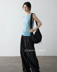 15a3 Side-drape sleeveless top – asymmetric and soft
