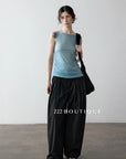 15a3 Side-drape sleeveless top – asymmetric and soft
