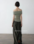15a1 Drape-front bandeau top – soft and sculpted
