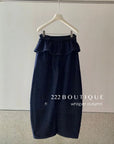 16q16 Layered denim pants with belt