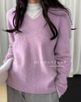 18a33 V-neck cashmere sweater
