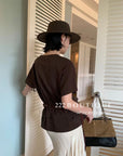 16a69 Floral print cotton tee