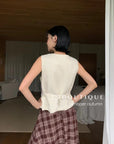 16a75 Asymmetrical-button gilet top