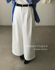 16Q15 Straight-leg khaki trousers with belt