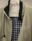 16A68 Reversible khaki jacket – green & beige