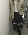 16A68 Reversible khaki jacket – green & beige