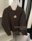 16A66 Striped cotton shirt – brown & white tones