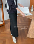 18v3 Basic long wool blend skirt