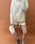 18a55 Basic cashmere polo sweater