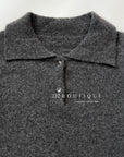 18a55 Basic cashmere polo sweater