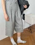 18q14 Basic high-waist wool culottes